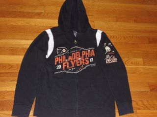 Reebok Philadelphia Flyers Full Zip Hooded Sweatshirt Jacket Womens Large