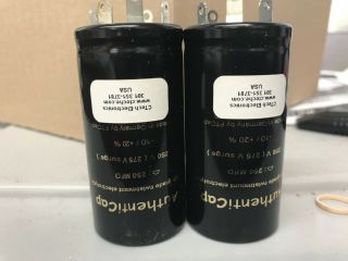 2 X 250 Uf 250 V Capacitors For Mcintosh Mc - 75 Mc - 240 Mc - 225 Tube Amplifiers