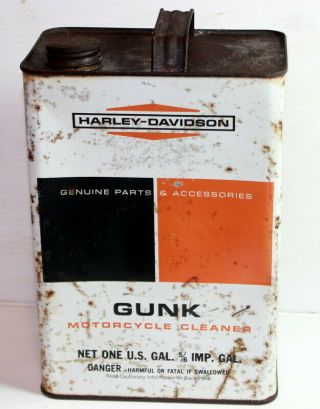 Vintage Harley Davidson Gunk Motorcycle Cleaner 32 Ounce Can Empty