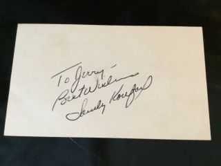 Sandy Koufax Pro Baseball Player Dodgers Hand Signed Autographed Postcard