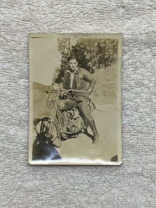 Harley Davidson Motorcycle Vintage Man On Bike Photo Sudmeyer Estate Hd Early
