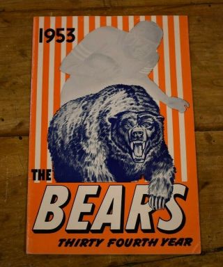 1953 Vintage Chicago Bears Football Media Guide George Halas