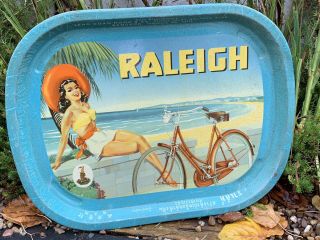 Barn Find Rare Vintage Raleigh Chopper Shop Shopper Cycles Advertising Tray Sign