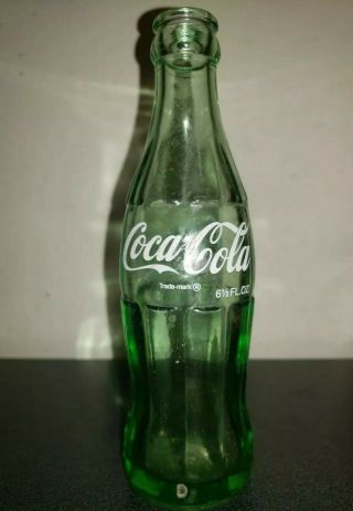 Vintage Coca Cola Coke 6.  5 Oz Green Glass Bottle Montgomery Alabama Vintage Old