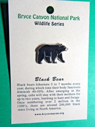 Black Bear Bryce Canyon National Park Wildlife Series Lapel Hat Pin (69)