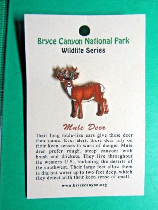 Mule Deer Bryce Canyon National Park Wildlife Series Lapel Hat Pin (60)