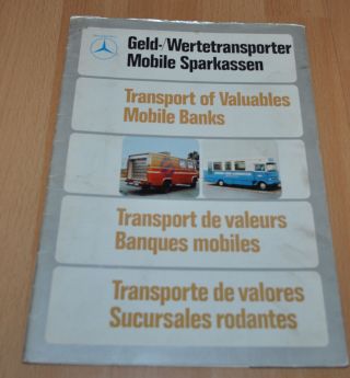 Mercedes Benz Mobile Bankas Truck Brochure Prospekt 1274