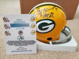 Paul Hornung Signed Green Bay Packers Mini Helmet Tsc Authentics