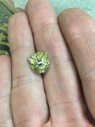 Vintage United Airlines 10k Gold Enameled Employee Service Pin 3