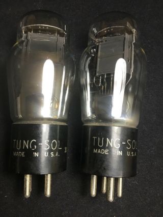 Great Pair Tung Sol 45 Power Amplifier Vacuum Tubes Strong I.  6692
