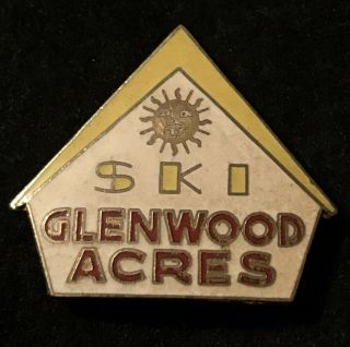 Glenwood Acres (lost Name) Now Kissing Bridge Ski Pin York Souvenir Travel
