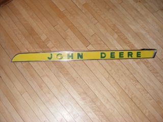 Vintage John Deere Tractor Side Hood Emblem Left Aluminum Raised Letters