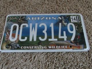 Az Conserving Wildlife Arizona License Plate Ocw3149