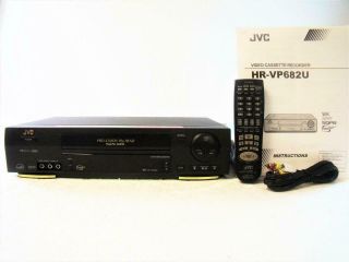 Jvc Hr - Vp682u Vcr Video Cassette Recorder Plug & Play Hi - Fi Vhs Player W/ Remote