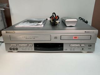Panasonic Double Feature Vhs Vcr Dvd Combo Player W/remote Pv - D4752 Great