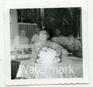 1950s Unusual Vintage Photo Double Exposure Lady Surrounded By Other Ladies