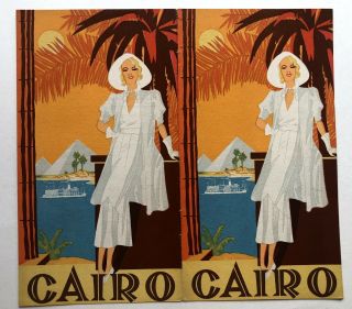 1928 Cairo Egypt Travel Brochure W/ Great Deco Style Cover Image