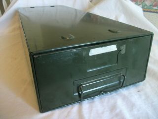 Vtg Industrial File Drawer Cabinet Green - - 3 Available
