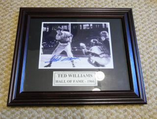 Ted Williams - Signed - Autographed 8x10 Photo - Score Board Framed