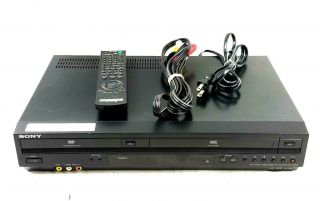 Sony Slv - D380p Dvd Vcr Player Vhs Recorder W/ Remote & Av Cord