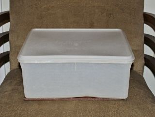 Tupperware Vintage Square Keeper 36 Cup Sheer 12 X 12 X 5 Large Container 166