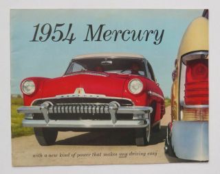 1954 Mercury Full Line Brochure Monterey Series Custom Sun Valley Coupe Sedan