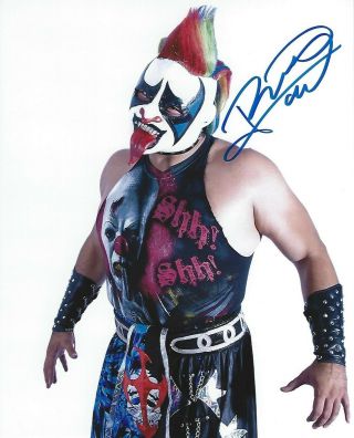 Psycho Clown Signed 8x10 Photo Aaa Lucha Libre Pro Wrestling Picture Autograph 1