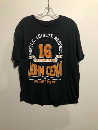Wwe John Cena You Can’t See Me Black Graphic T - Shirt Xl