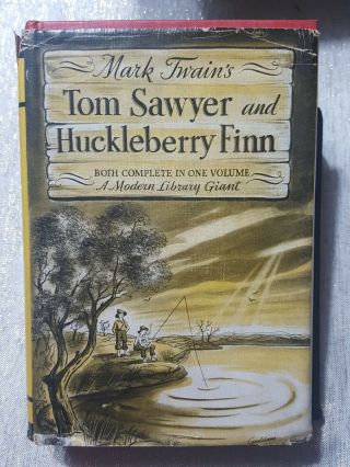Vtg Mark Twain Tom Sawyer And Huckleberry Finn By A Modern Library Giant 1st Ed.