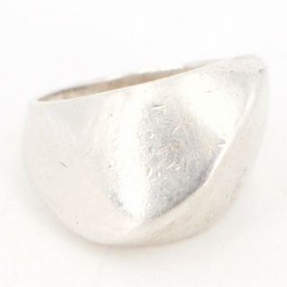 Vtg Sterling Silver - Solid Modern Pointed Ring Size 7.  5 - 12g