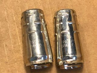 2 Vintage Vacuum Tube Shield Covers Push - On 9 - Pin 1960s For 12ax7 Guitar Amp 2