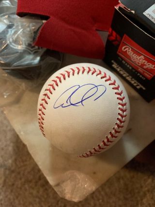 Houston Astros Carlos Correa Signed Autographed Oml Baseball Ws Champs