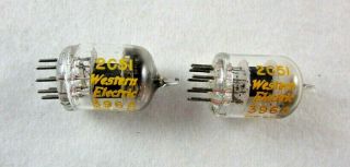 2c51 / 396a Western Electric Tubes.  Tv - 7d/u.  D Getter.  Date Codes 126.