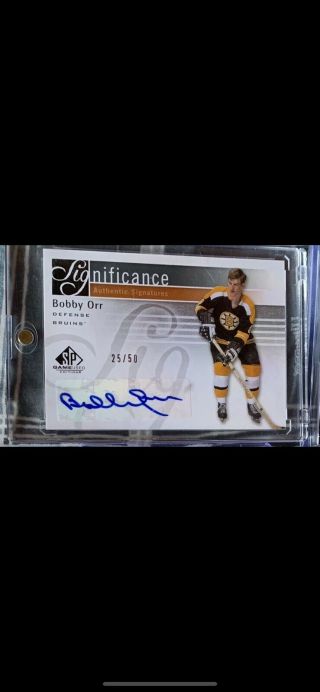 2011 - 12 Sp Game Bobby Orr Significance /50 Boston Bruins Hof Auto