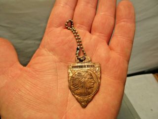 Vintage Souvenir Houghton,  Michigan Copper Arrowhead Key Chain In Good Shape Nr
