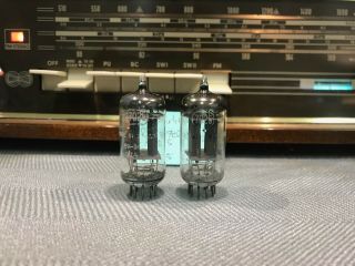 Date - Matched Pair Rca 7025 Vacuum Tubes,  Long 17mm Gray Plates D Getter Test@nos