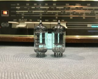 Date - Matched Pair RCA 7025 VACUUM TUBES,  Long 17mm gray plates D getter TEST@NOS 3