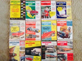 Vintage Motor Life 36 Magazines 1954 1955 1956 1957 1958 Hop Up