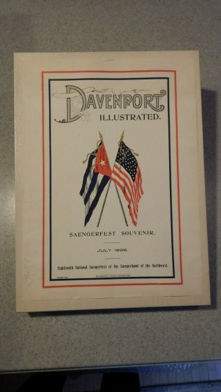 Davenport Iowa Illustrated Saengerfest Souvenir July 1898 - 68 Page History