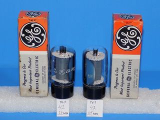 Matched Pair Ge 6l6gc Tube Nos 109 Clear Top Side Getter
