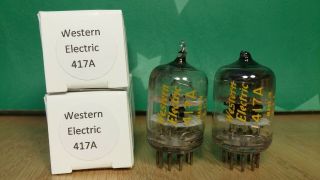 Matched Western Electric 417a 5842 Vacuum Tubes 1965