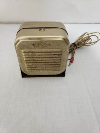 Vintage Misco Ms3b Mini Speaker Metal Communications Speaker Gold