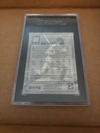 1995 Megacards Ken Griffey Jr/Babe Ruth.  SGC Authenticated Griffey Jr.  Auto 2