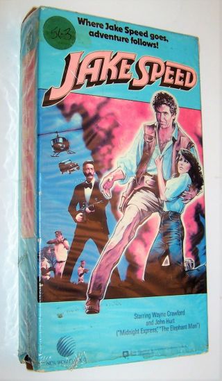Vintage 1986 Jake Speed VHS Video Cassette Movie WAYNE CRAWFORD / JOHN HURT 2