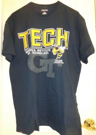 Georgia Tech Yellow Jackets Short Sleeve T - Shirt,  Navy Blue,  Size L,
