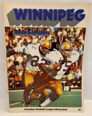 Vintage 1971 Ottawa Rough Riders Vs Winnipeg Blue Bombers Cfl Football Program