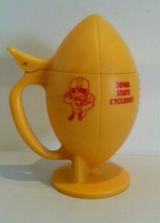Old 1980s Isu Iowa State Cylones Plastic Football Stein Beer Flip - Lid Mug Cup