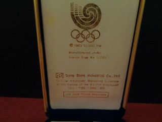 1988 Seoul Olympics 24K Gold Plated Key Chain w/ 