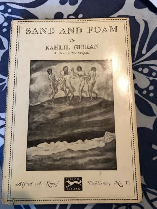 Sand and Foam by Kahlil Gibran Vintage 1967 Hardcover w/DJ 24th Printing - 2