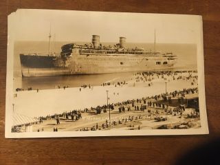 S.  S.  Morro Castle Ashore Asbury Park Nj Sept 9,  1934 Ship Picture 11” X 7”